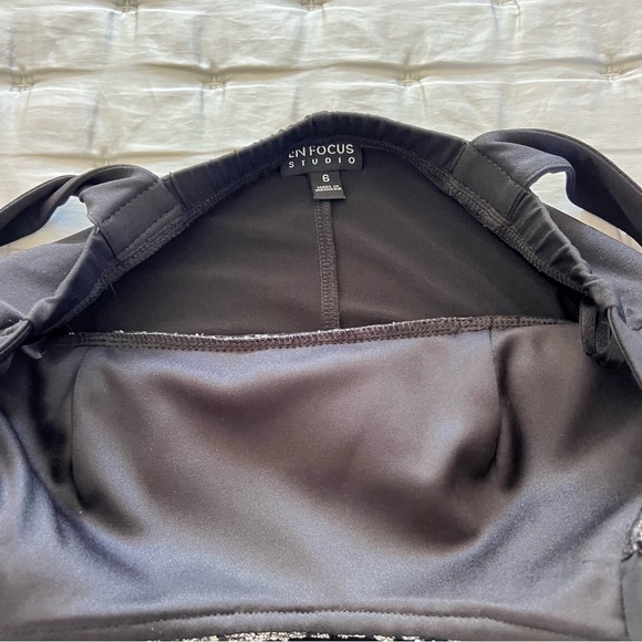 EnFocus Studio sleeveless black cocktail dress size 6 - Picture 4 of 4